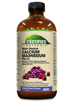 Certified naturals - calcium et magnésium plus vitamine k2 liquide