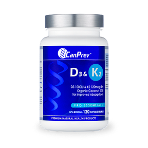 Canprev - d3 + k2 (huile de coco biologique)  120 gélules