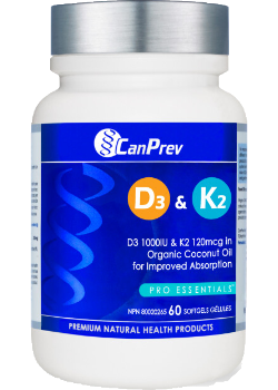 Canprev - d3 & k2 (huile de coco biologique)  60 gélules