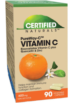 Certified naturals - pureway-c 600mg plus quercétine & zinc - 90 gélules