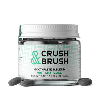 Nelson naturals - crush&brush comprimés de dentifrice ,menthe charbon 60 g