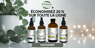 Économisez 20 % sur toute la ligne de St-francis herb