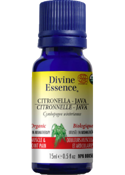 Divine essence - huile essentielle de citronnelle (java, bio) - 15 ml