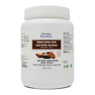 Divine essence - beurre corporel de cacao naturel (pastilles)  bio - 500 g