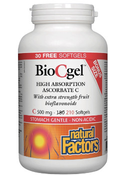 Natural factors - biocgel 500 mg  ascorbate c haute absorption